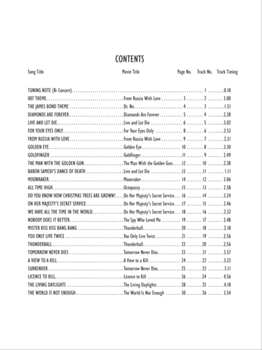 James Bond 007 Collection - Tenor Saxophone (Book/CD) Tenor Saxophone scores gallery preview page 2