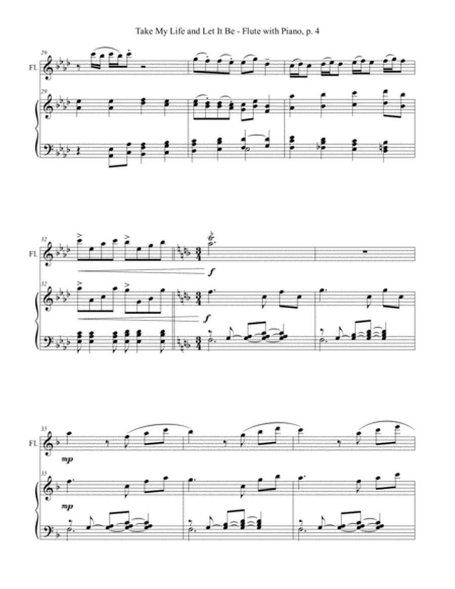 TAKE MY LIFE AND LET IT BE Hymn Sonata (for Flute and Piano with Score/Part) image number null