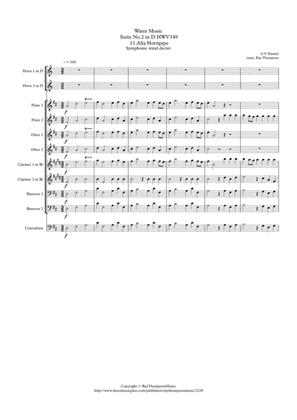 Handel: 11.Alla Hornpipe - Suite No.2 in D (HWV349) "The Water Music" (Wassermusik) - symphonic wind