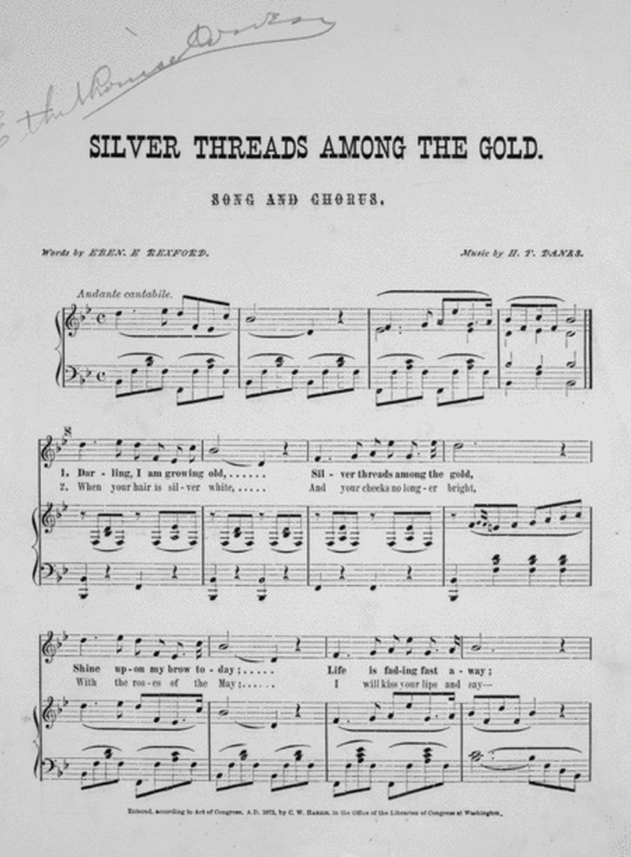 Silver Threads Among the Gold. Song and Chorus
