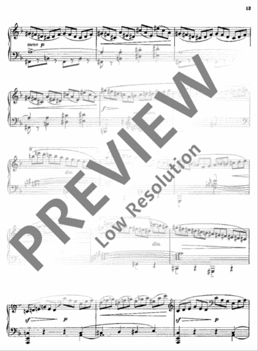 13 Préludes 13 Préludes Piano Solo scores gallery preview page 14