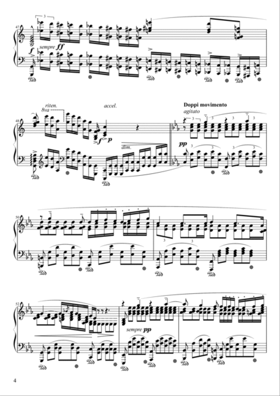 Nocturne Opus 48 No. 1 in C Minor Piano Solo scores gallery preview page 4
