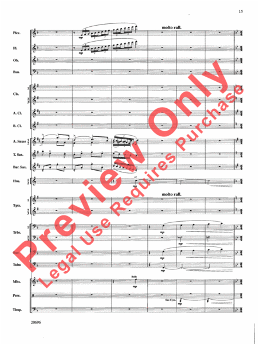 Welsh Ayres & Dances Concert Band scores gallery preview page 16
