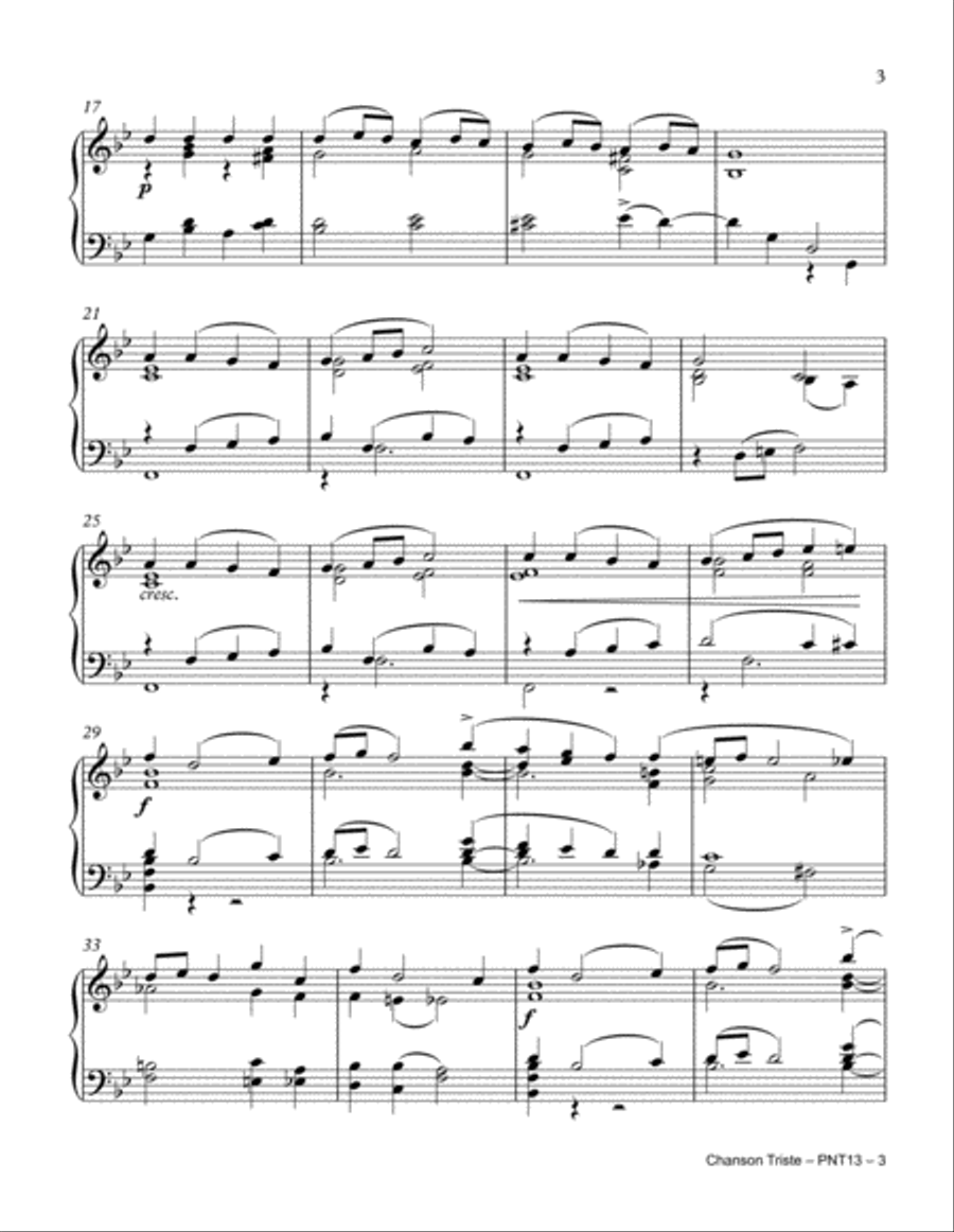 Chanson Triste Chanson Triste Piano Solo scores gallery preview page 3
