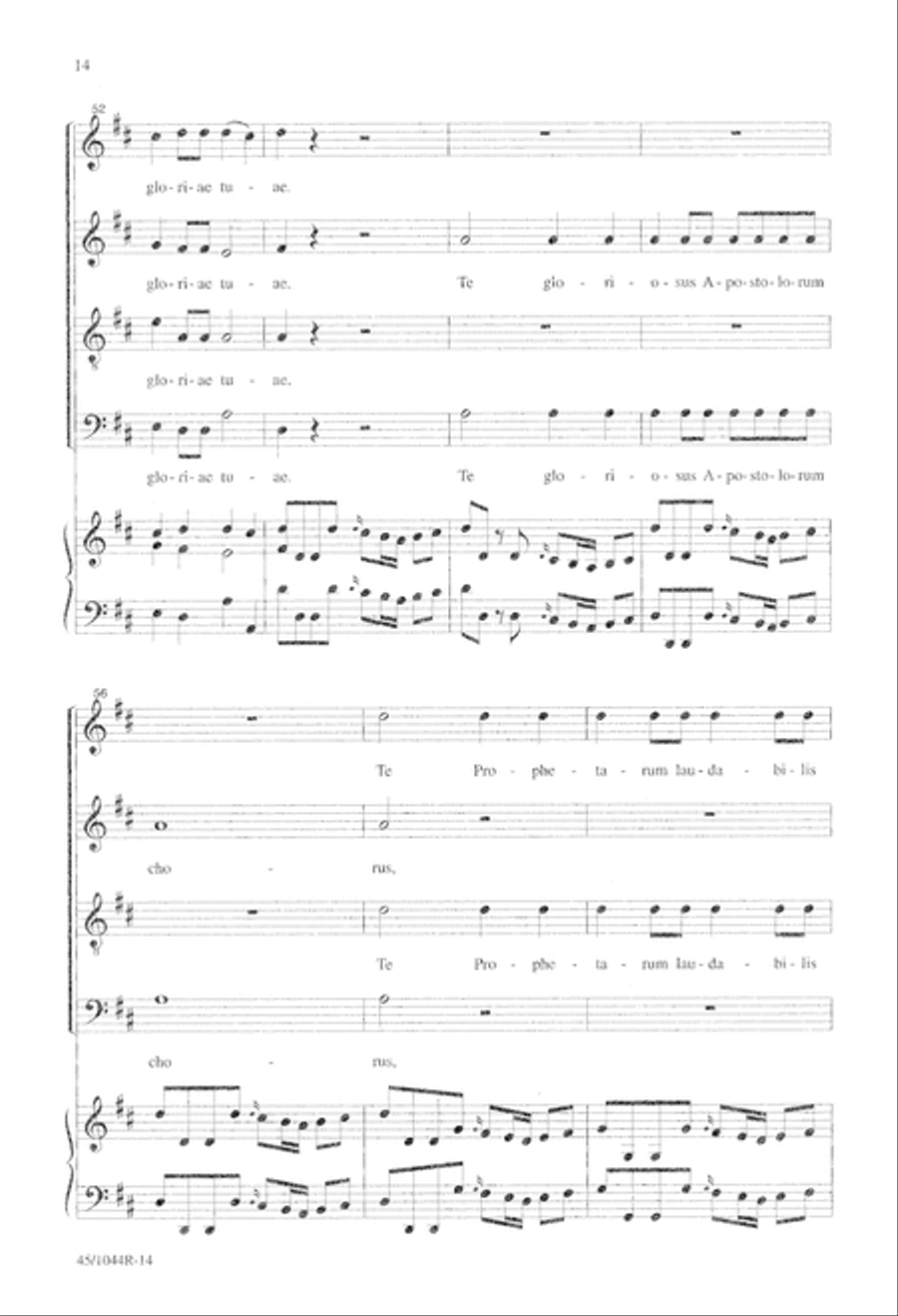 Te Deum Choral Score Te Deum Choral Score 4-Part scores gallery preview page 16
