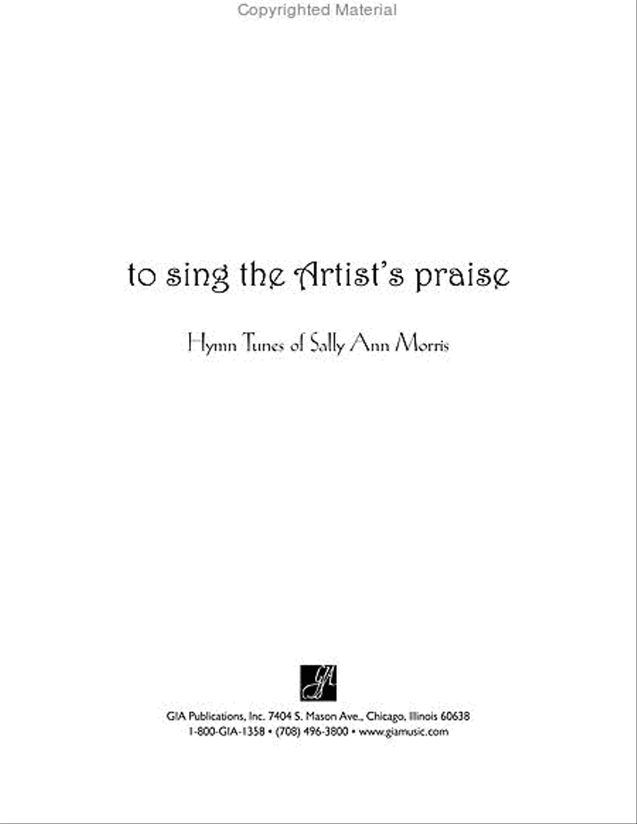 To Sing the Artist's Praise Easy Piano scores gallery preview page 2
