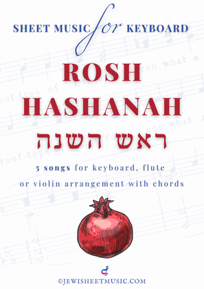 Rosh ha Shanah 5 Famous Songs Book for keyboard