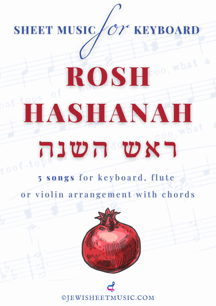 Rosh ha Shanah 5 Famous Songs Book for keyboard image number null