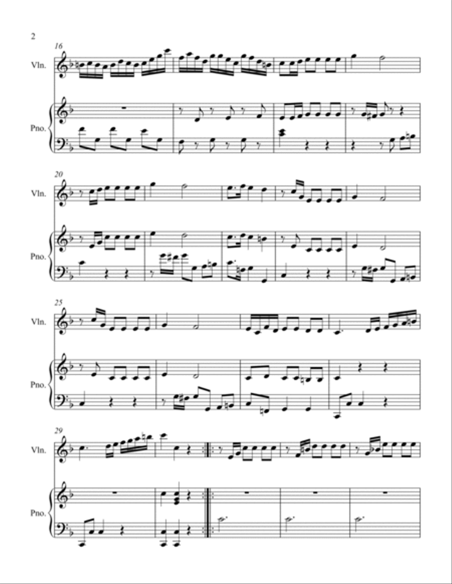 Sonatina Op. 36 #4 Violin Solo scores gallery preview page 2