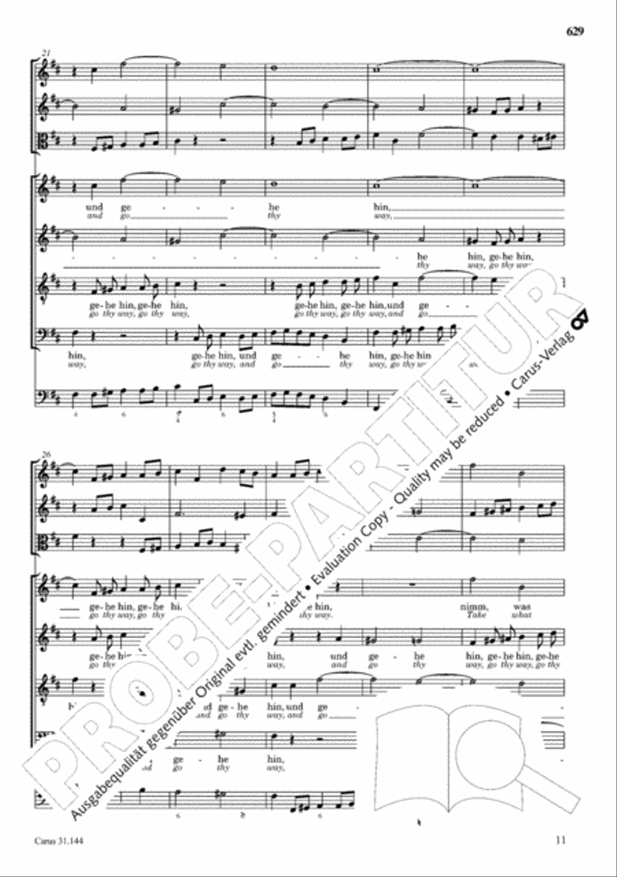 The Complete Sacred Vocal Works (Das geistliche Vokalwerk) Voice scores gallery preview page 628