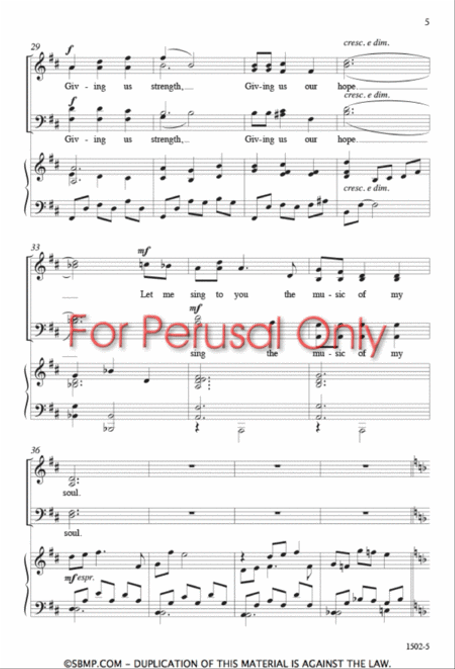 The Music of My Soul - SATB Octavo 4-Part scores gallery preview page 4