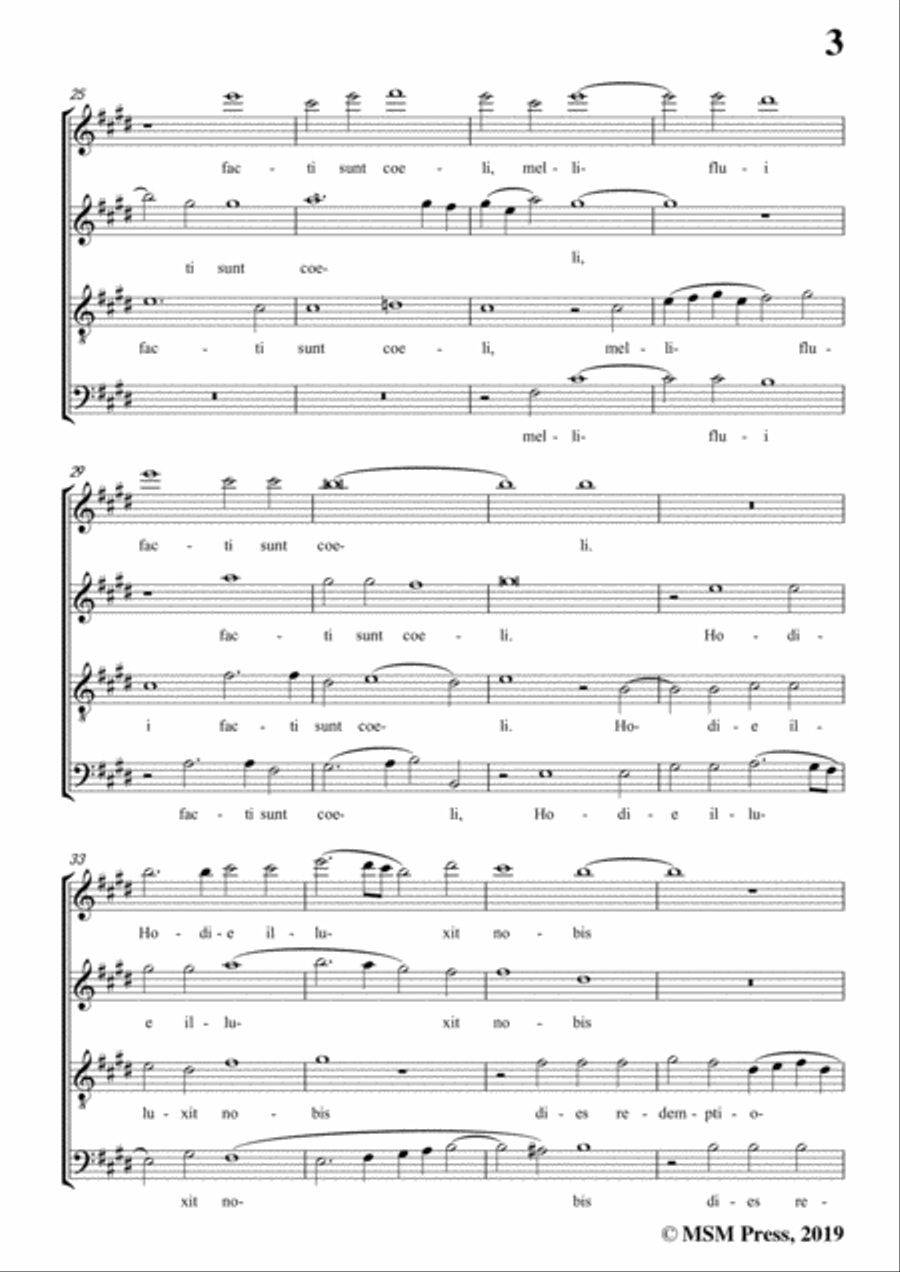 Porta-Hodie nobis de coelo,in E Major,for A cappella 4-Part scores gallery preview page 5