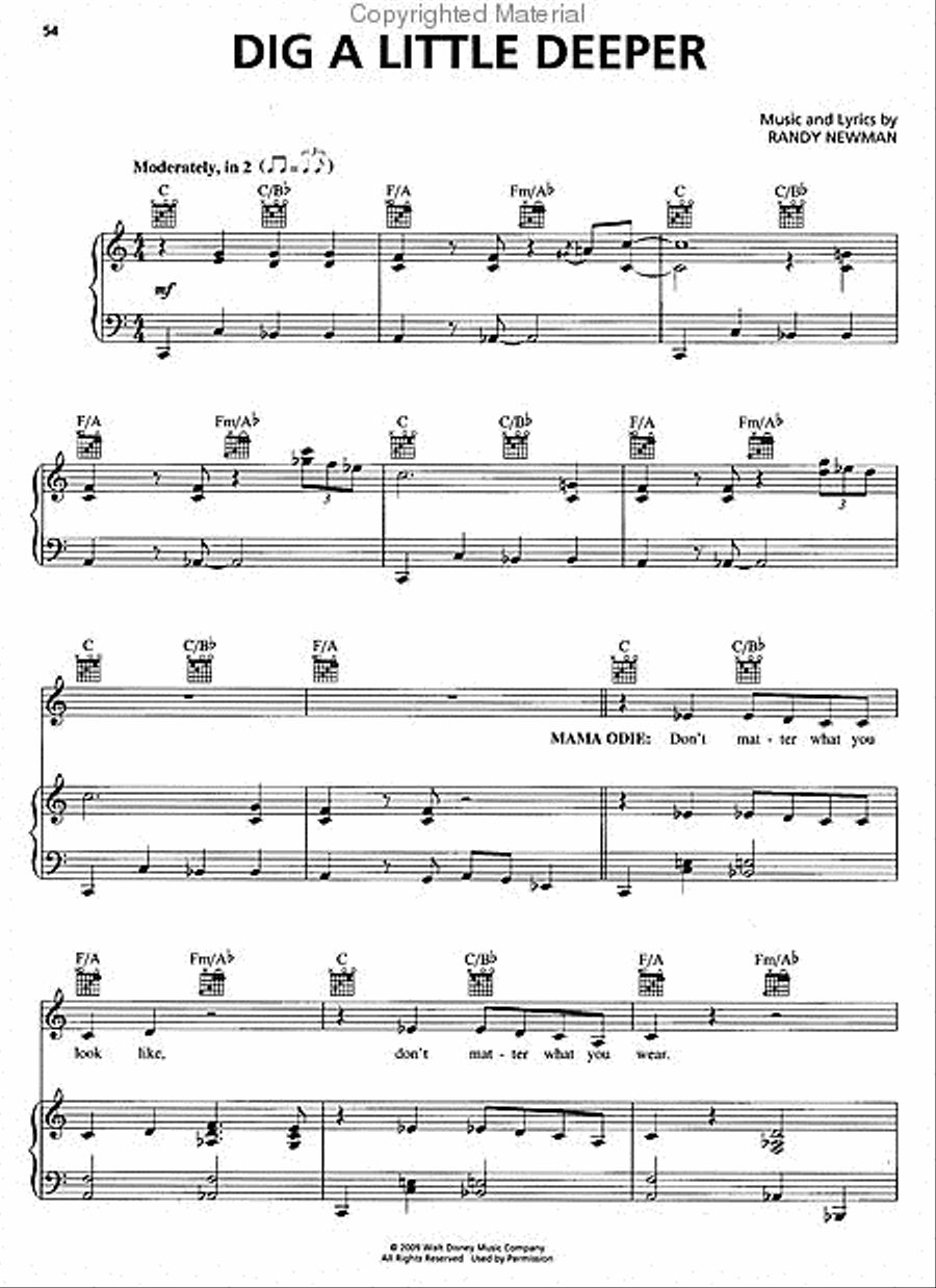 The Princess and the Frog Piano, Vocal, Guitar scores gallery preview page 5