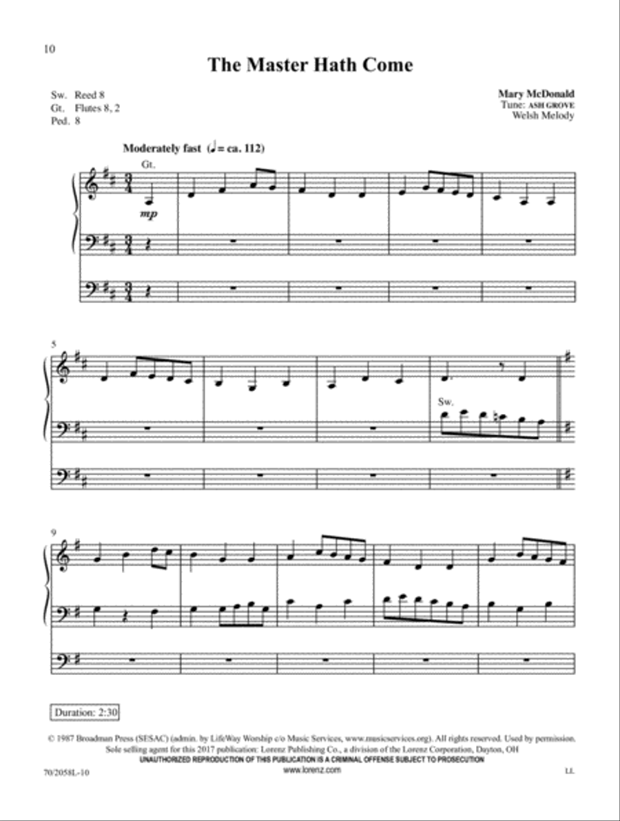 In the Depths of His Love Organ Solo scores gallery preview page 6