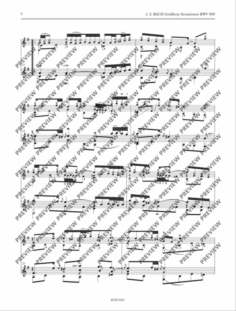 Goldberg Variations Classical Guitar scores gallery preview page 9