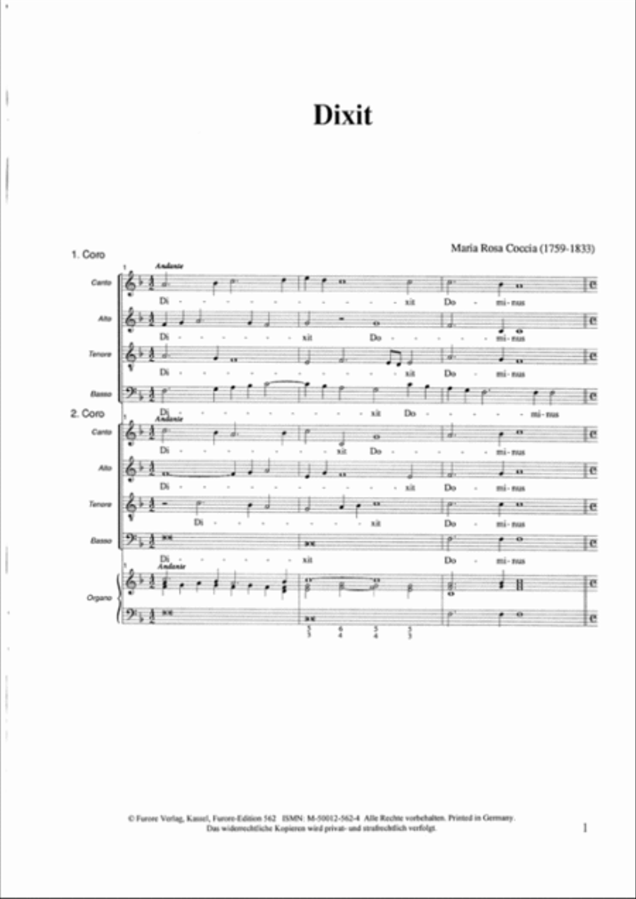Dixit Dominus Domino meo Mixed Choir scores gallery preview page 2