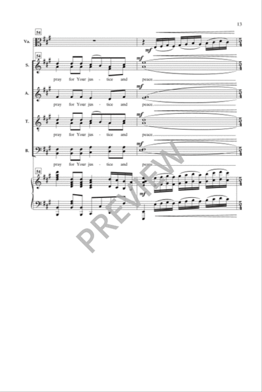 For the Sake of Our Children 4-Part scores gallery preview page 14