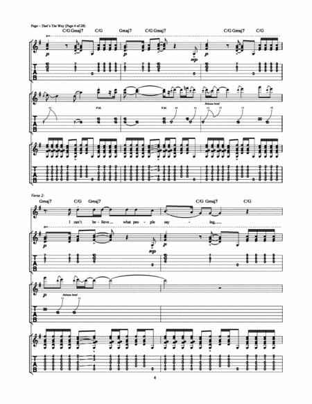 That's the Way by Led Zeppelin Electric Guitar - Digital Sheet Music