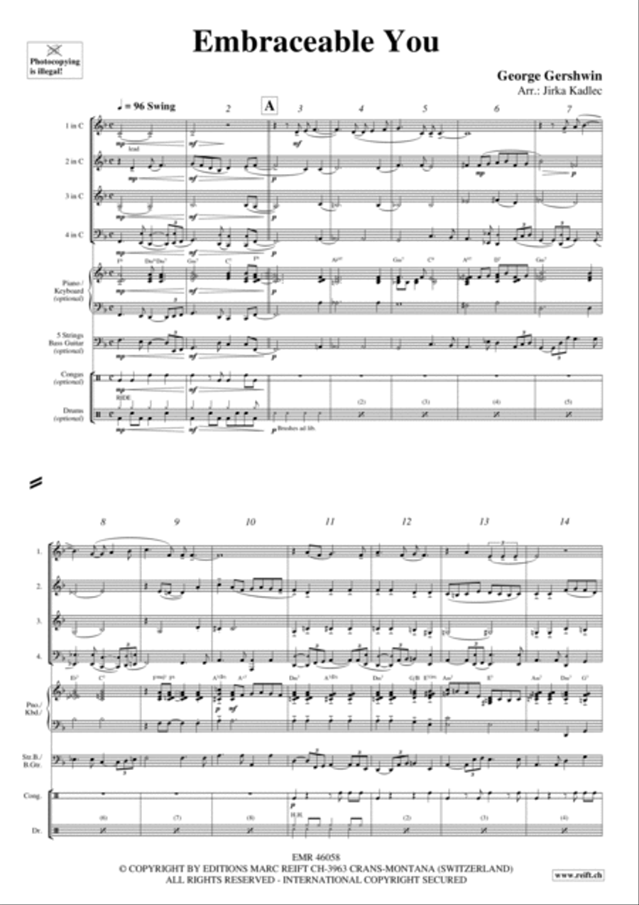 Embraceable You Woodwind Quartet scores gallery preview page 2