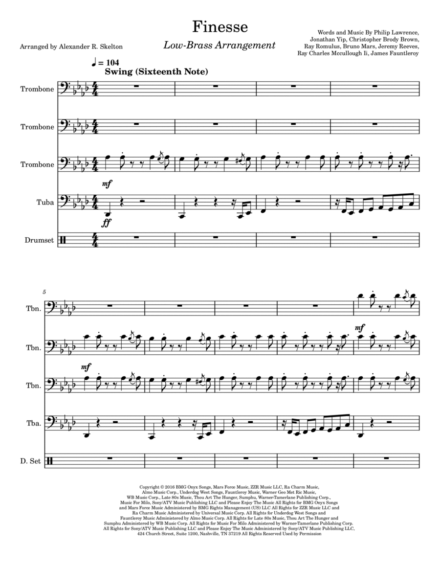 Finesse Finesse Brass Ensemble scores gallery preview page 1