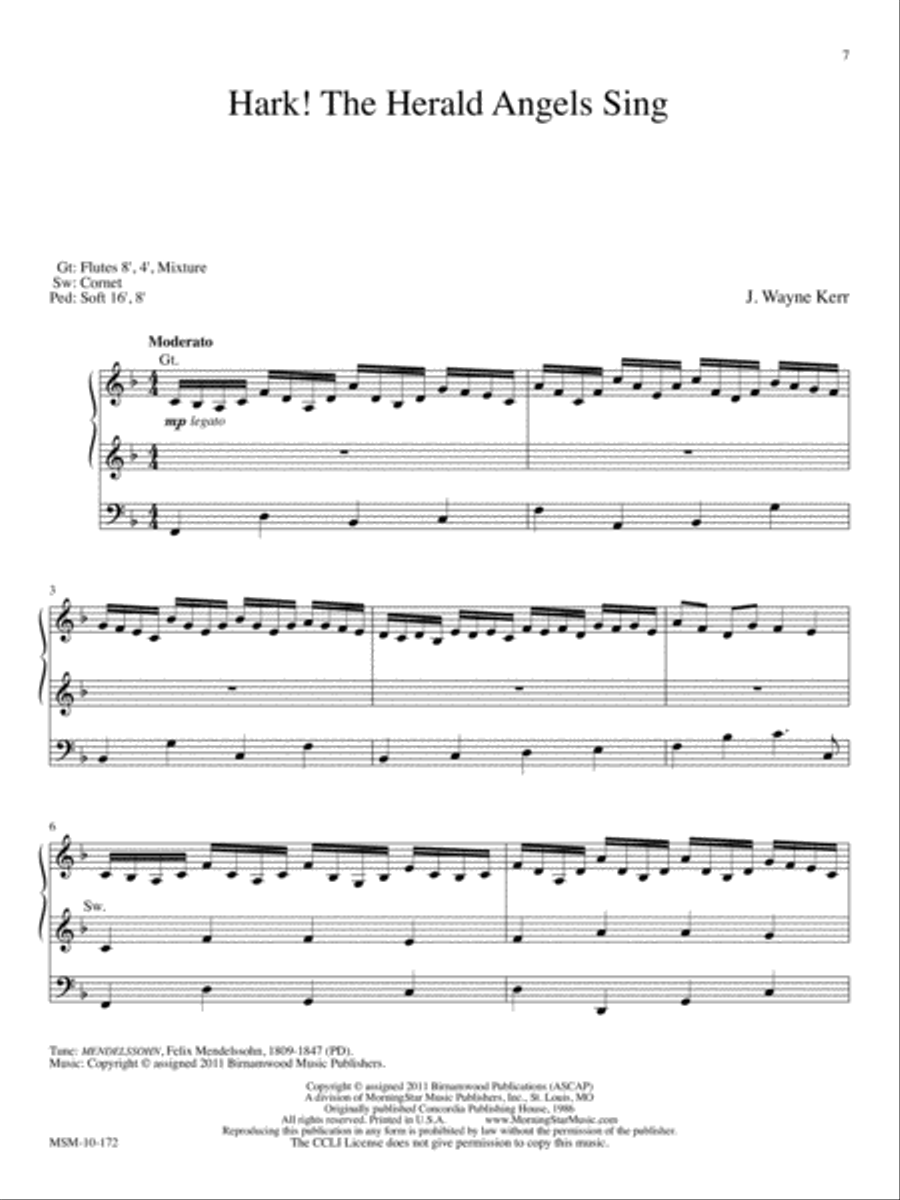 Joy to the World: Three Christmas Carol Settings for Organ Organ Solo scores gallery preview page 4