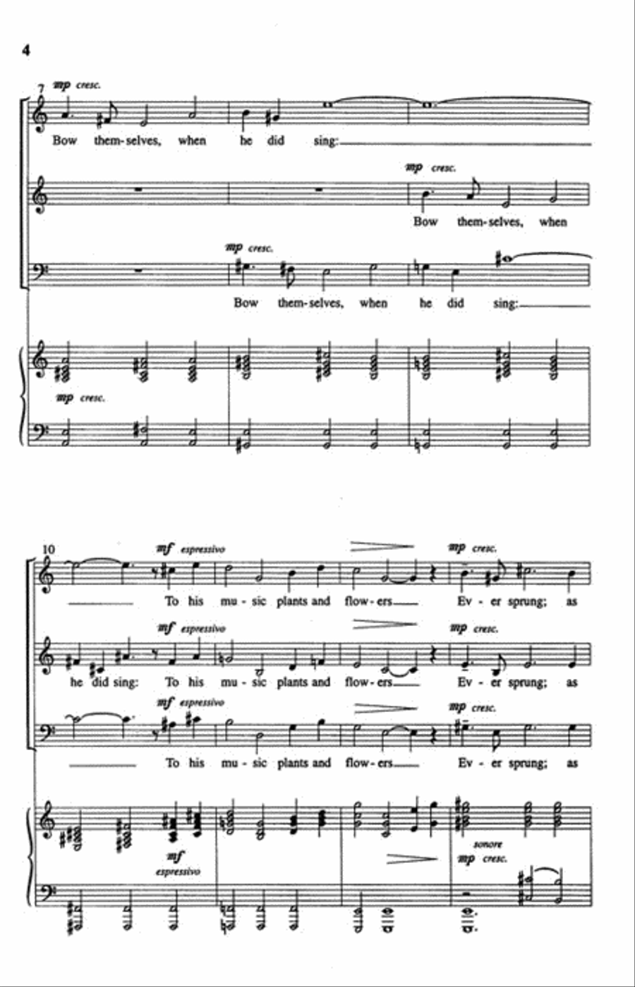Orpheus With His Lute Orpheus With His Lute 3-Part scores gallery preview page 3