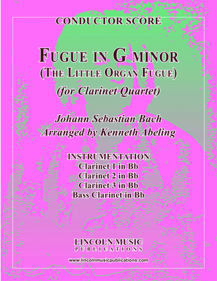 Bach - Fugue in G minor - “Little Organ Fugue” (for Clarinet Quartet)
