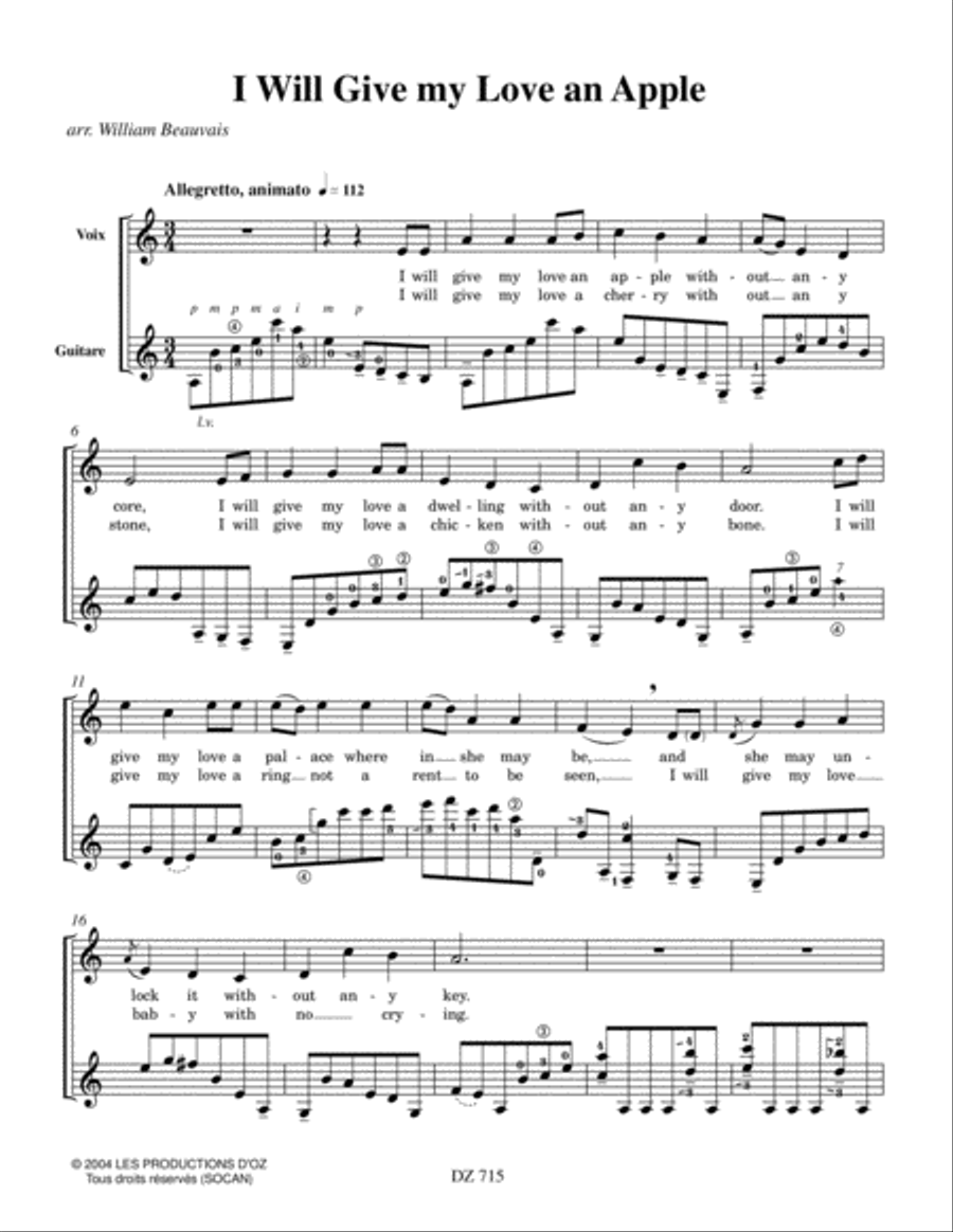 I Will Give my Love..., She's Like the Swallow Classical Guitar scores gallery preview page 2