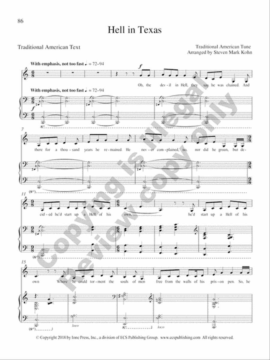 American Folk Set Low Voice scores gallery preview page 56
