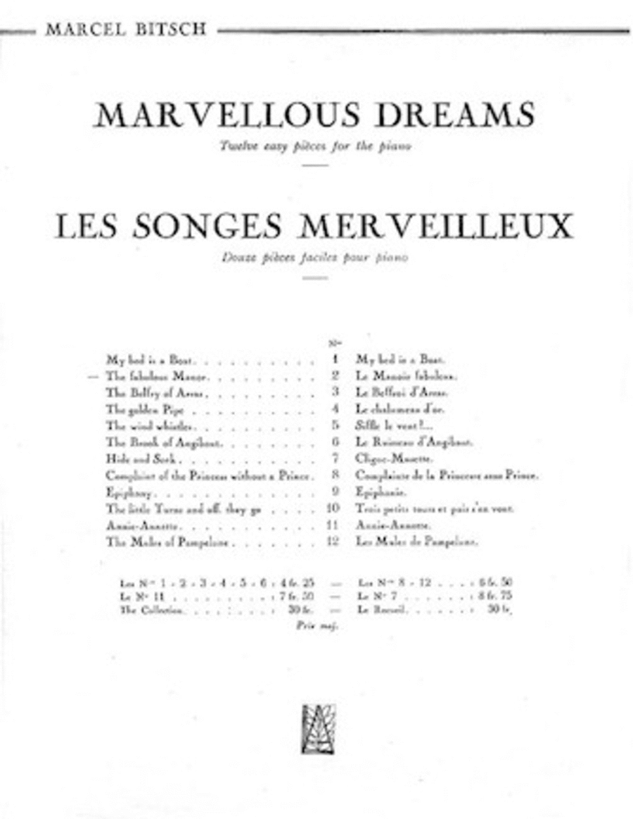 Les Songes Merveilleux - 2. Le Manoir Fabuleux Piano Solo scores gallery preview page 1