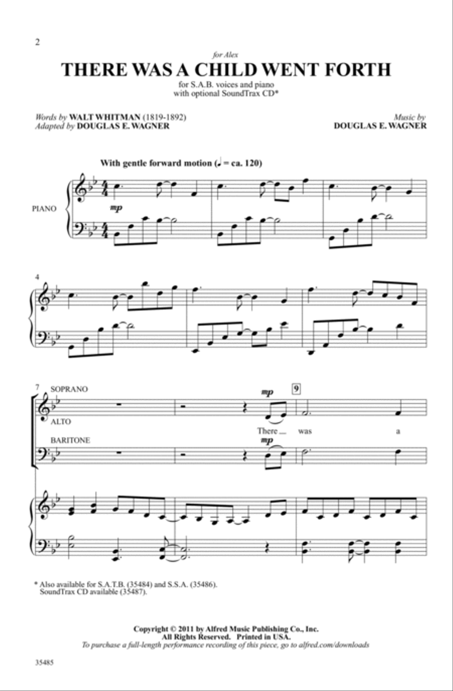 There Was a Child Went Forth 3-Part scores gallery preview page 1