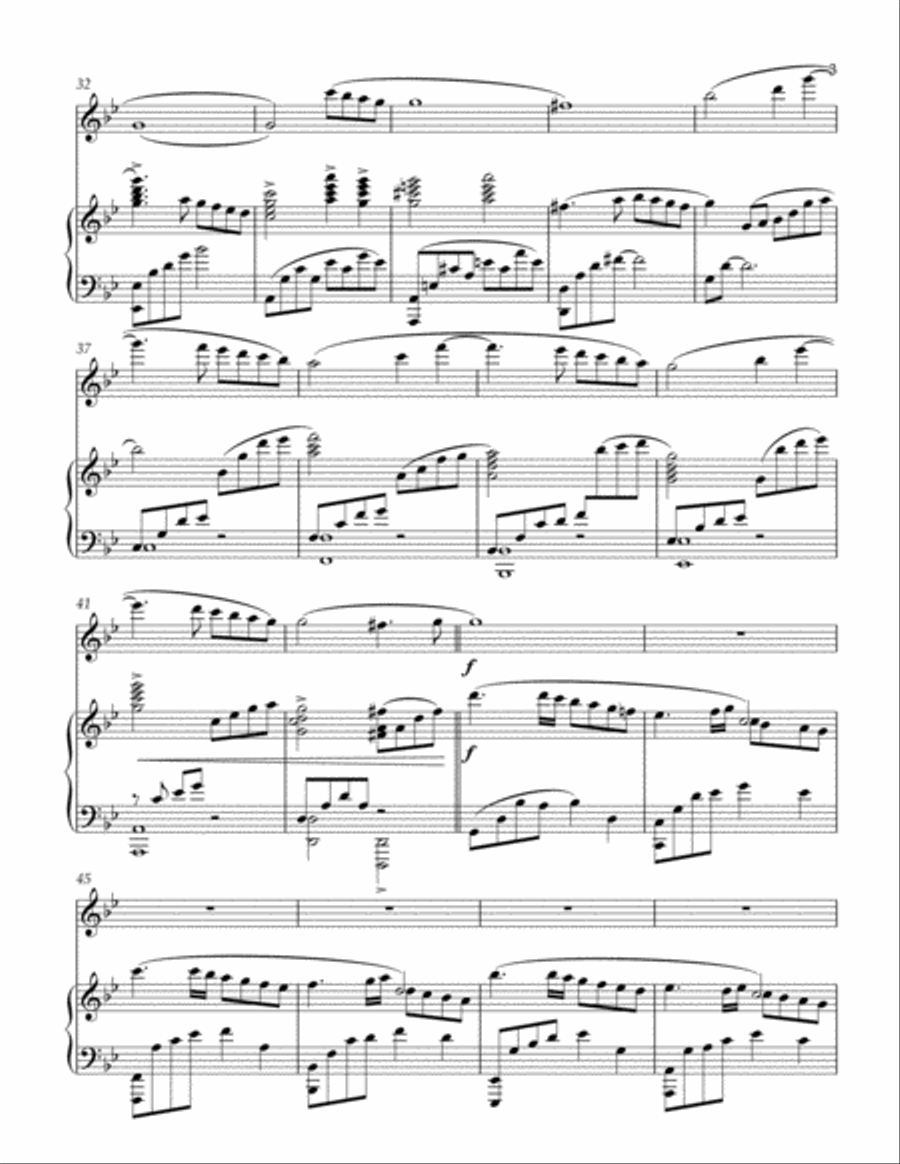 Ave Maria (Caccini) for Flute & Piano Small Ensemble scores gallery preview page 3