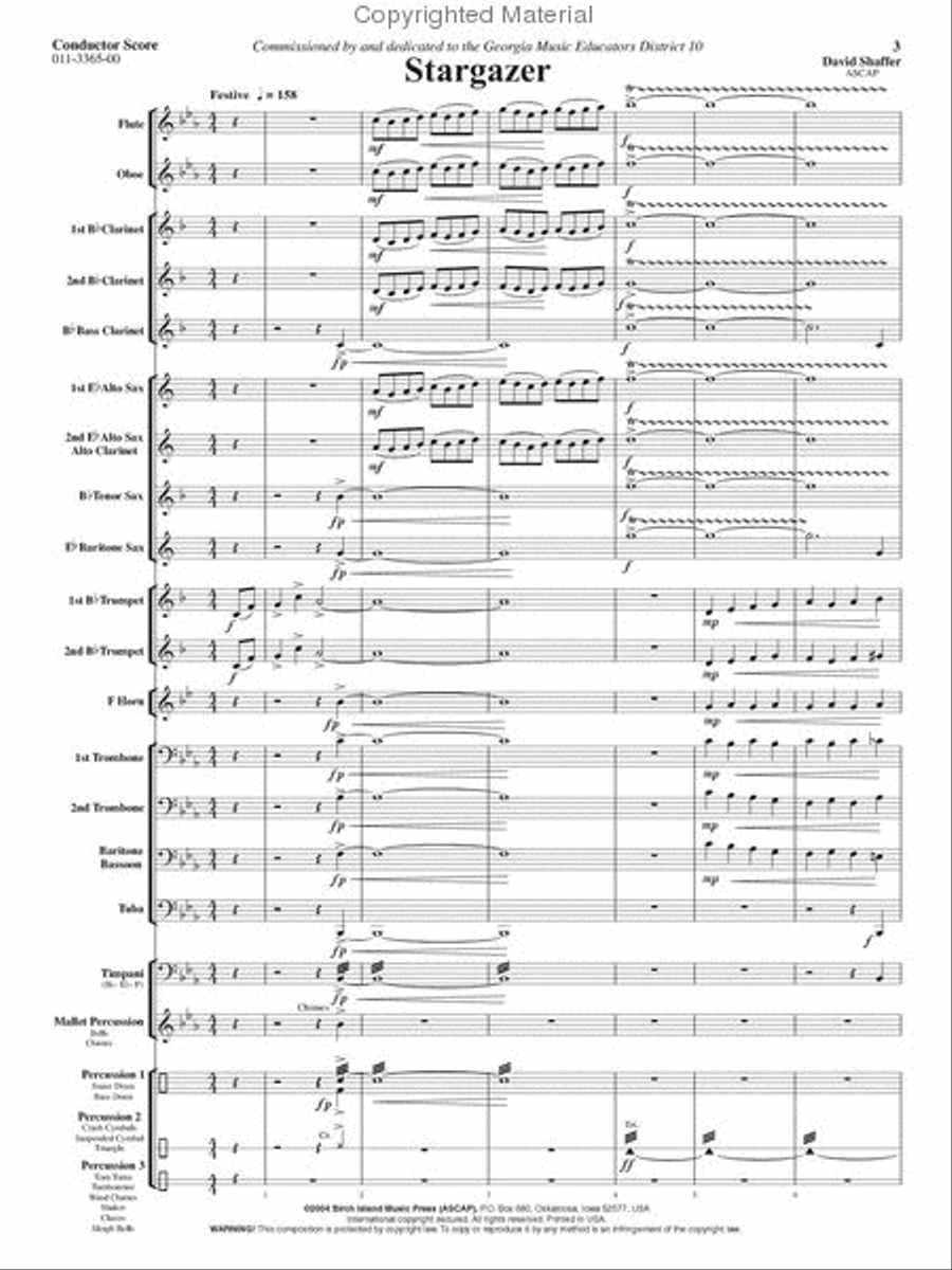Stargazer Concert Band scores gallery preview page 2
