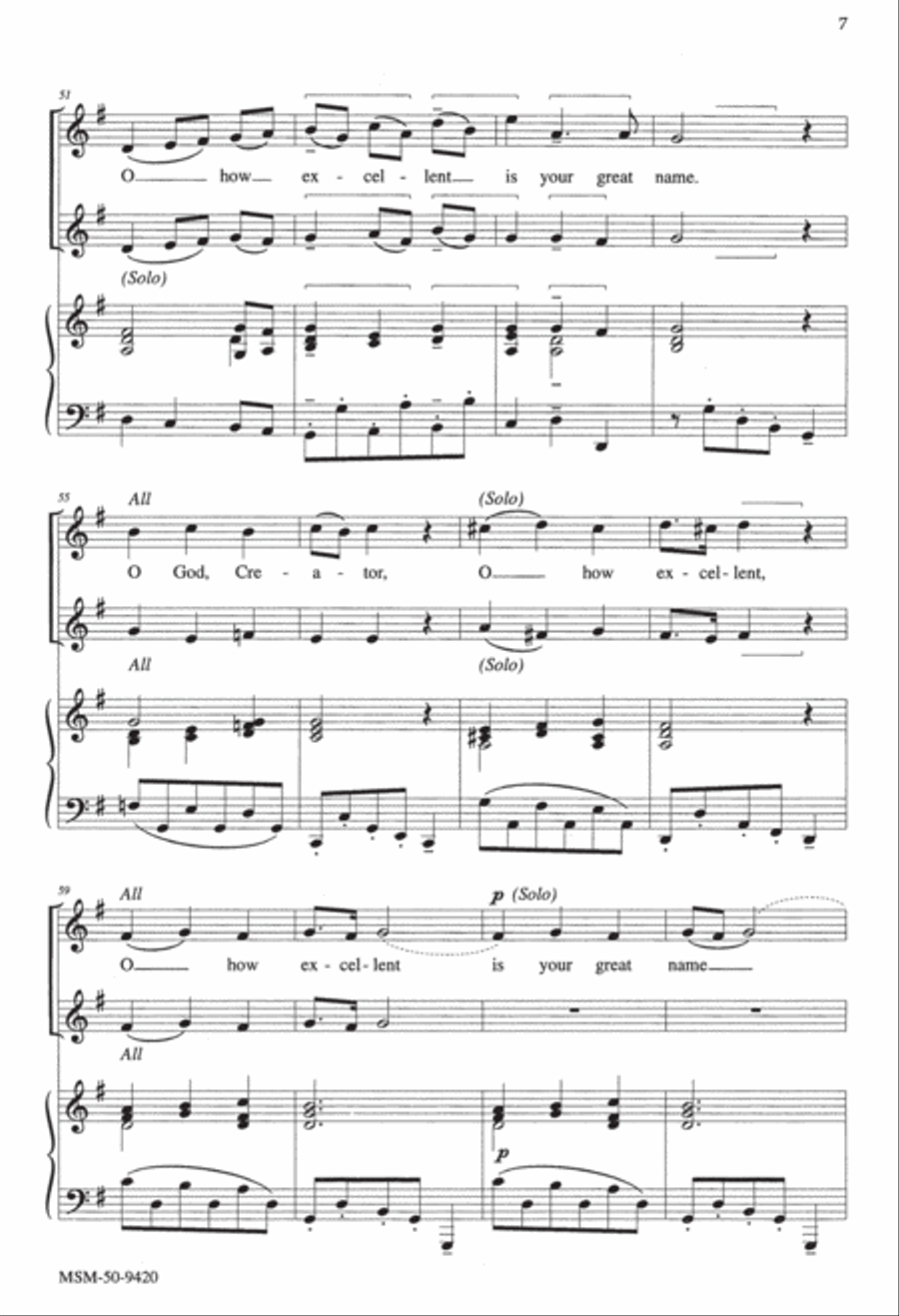 O God, Creator SA scores gallery preview page 5