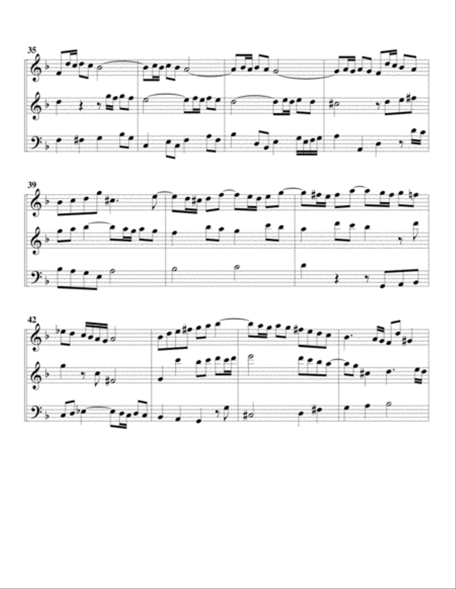 Fugue, BWV 962 (arrangement for 3 recorders) Recorder scores gallery preview page 4
