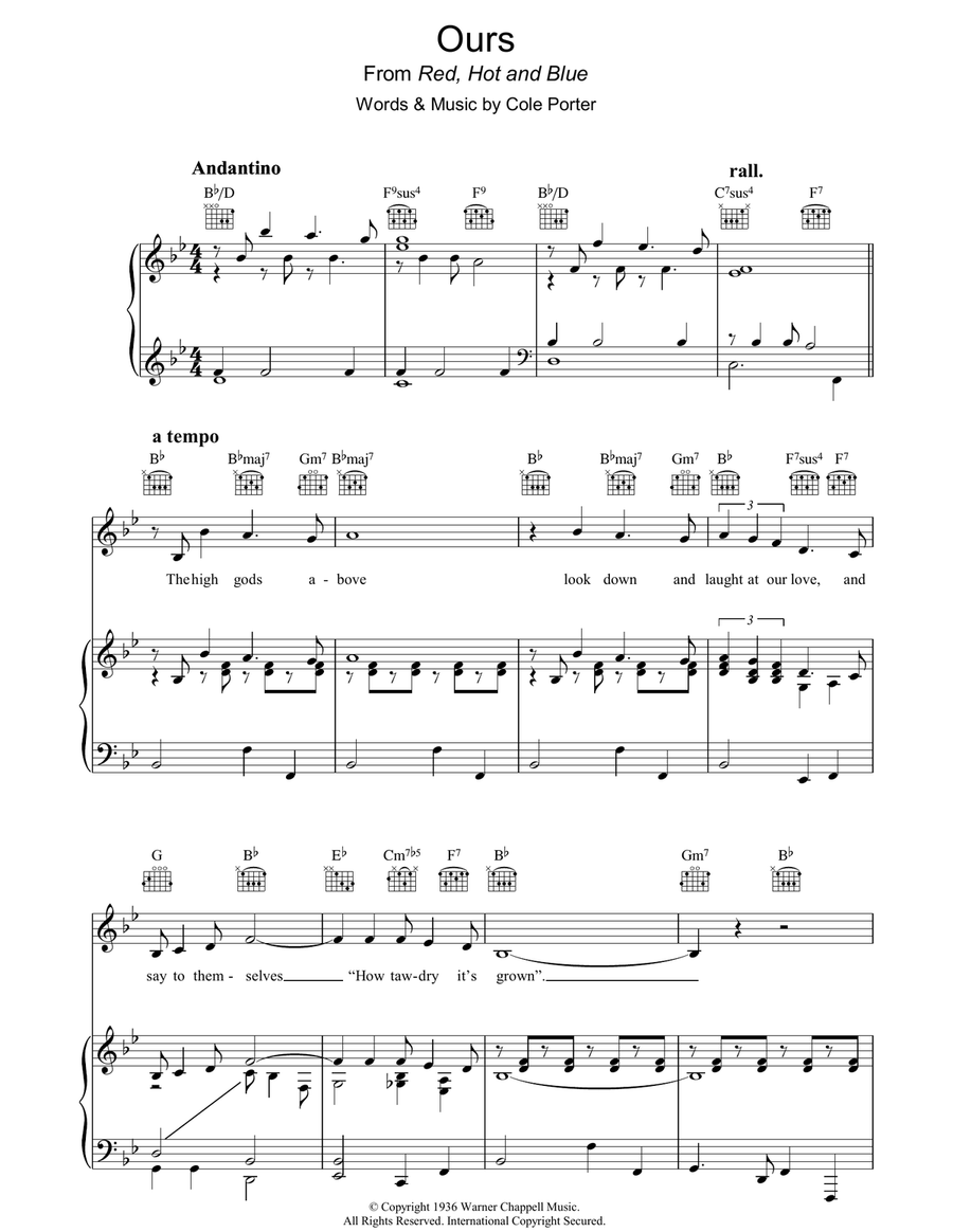 Ours Guitar scores gallery preview page 1