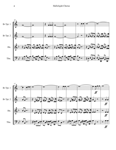 Hallelujah Chorus from Messiah (Brass Quartet) image number null