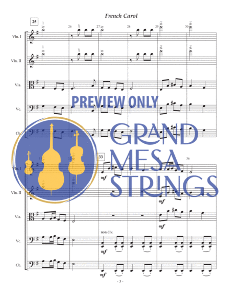 French Carol String Orchestra scores gallery preview page 4