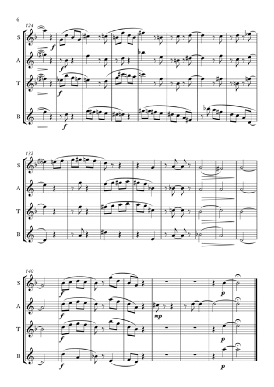 Dotty - Saxophone Quartet Saxophone Quartet scores gallery preview page 6