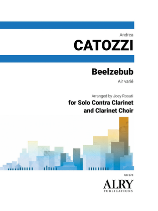 Book cover for Beelzebub for Solo Contra Clarinet and Clarinet Choir