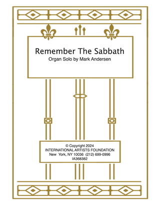 Book cover for Remember The Sabbath for organ by Mark Andersen