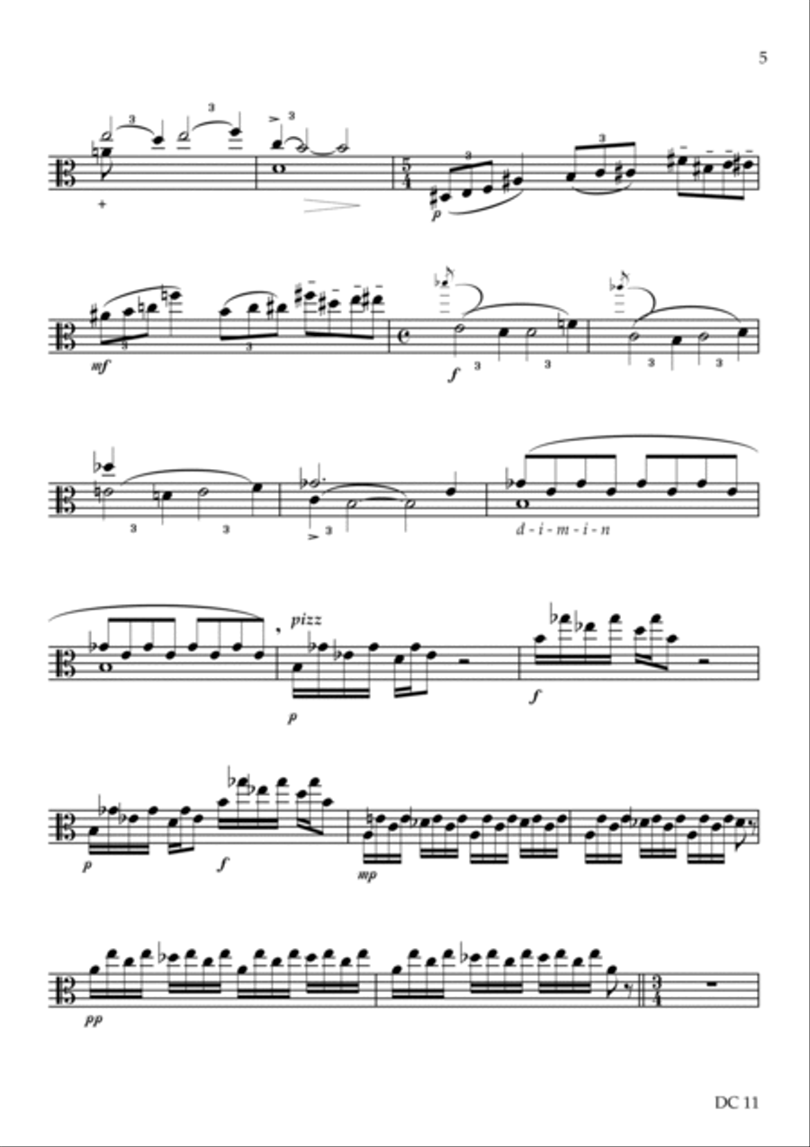 Signatures - for solo viola Viola Solo scores gallery preview page 4