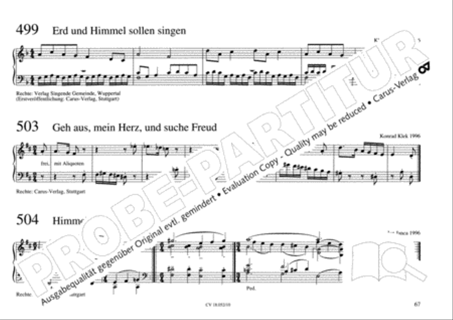 Esslinger Orgelbuch, Bd I-III Organ Solo scores gallery preview page 84
