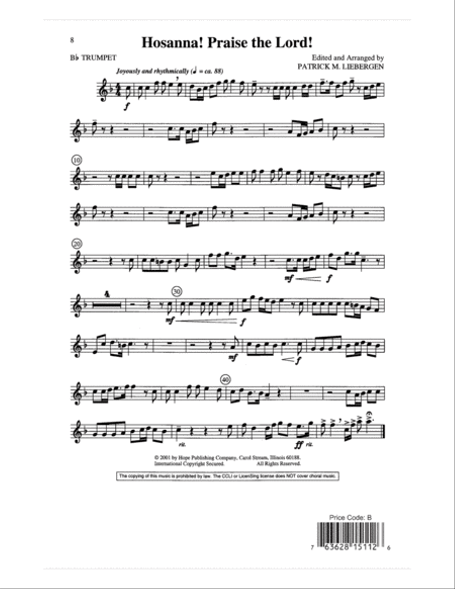 Hosanna! Praise the Lord! 4-Part scores gallery preview page 8