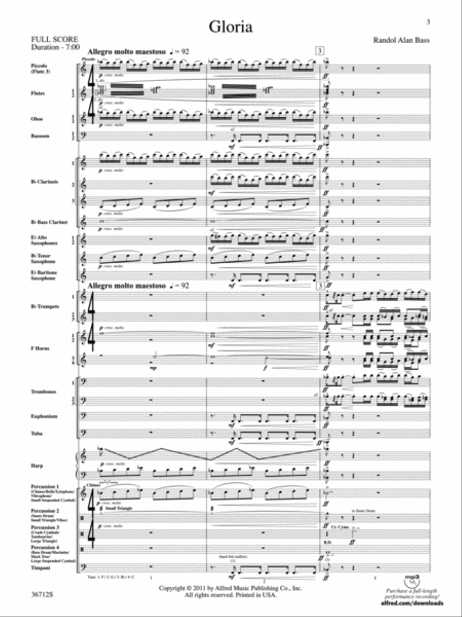 Gloria Concert Band scores gallery preview page 2