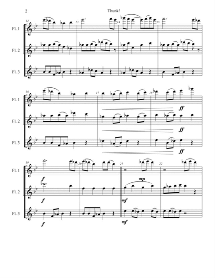 Thunk! Woodwind Trio scores gallery preview page 3