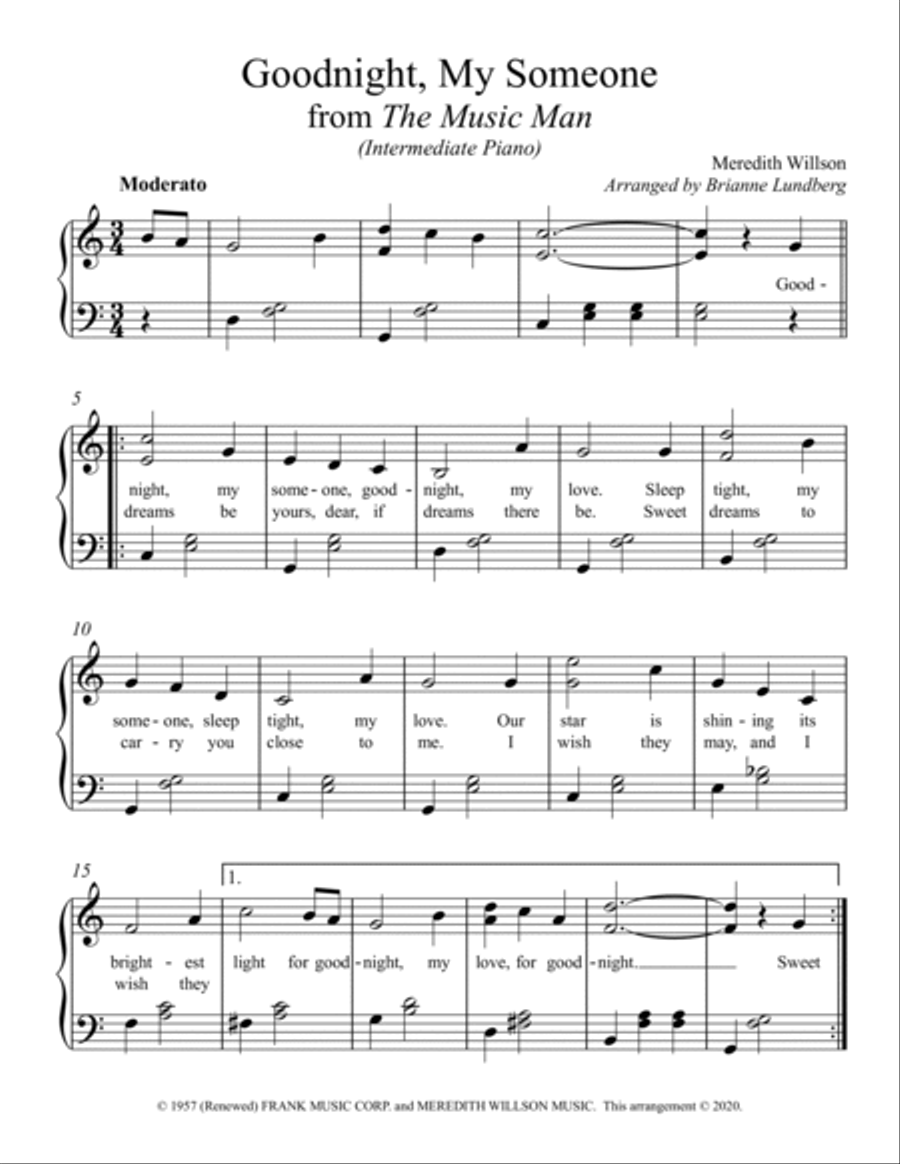 Goodnight, My Someone Voice scores gallery preview page 2