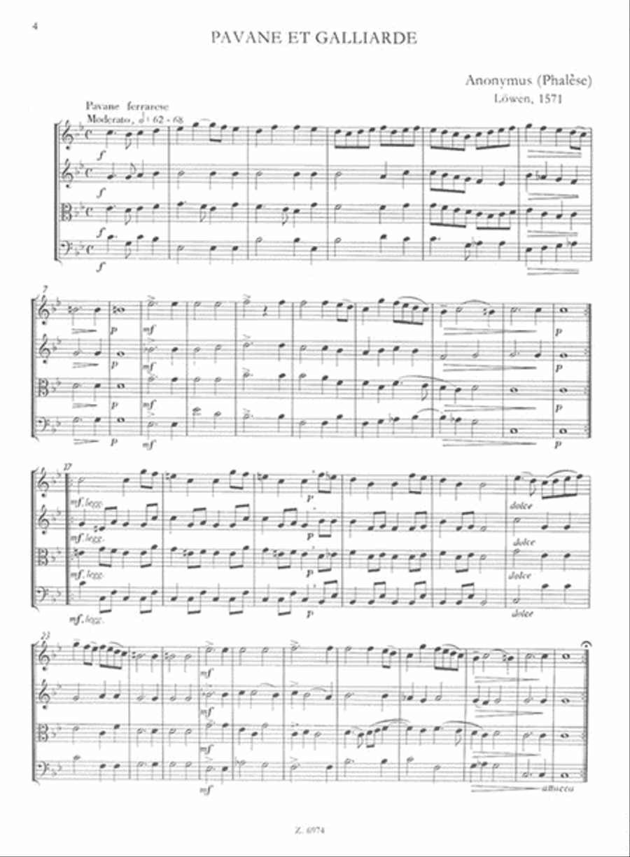 Renaissance Werke für vier Instrumente School and Community scores gallery preview page 3