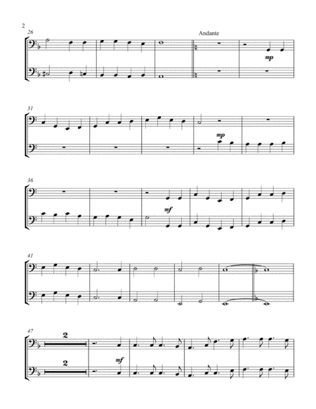 Battle Hymn of the Republic (bass C instrument duet, parts only) image number null