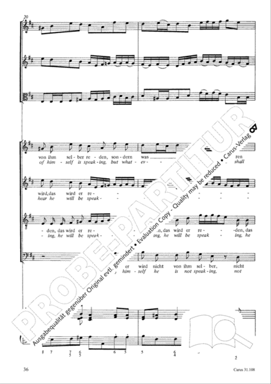 Now it is good, that I am leaving (Es ist euch gut, dass ich hingehe) ATB scores gallery preview page 37